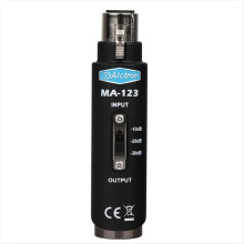 MA-123 Microphone Signal Attenuator Mic Amplifier 3-Pin XLR Connector