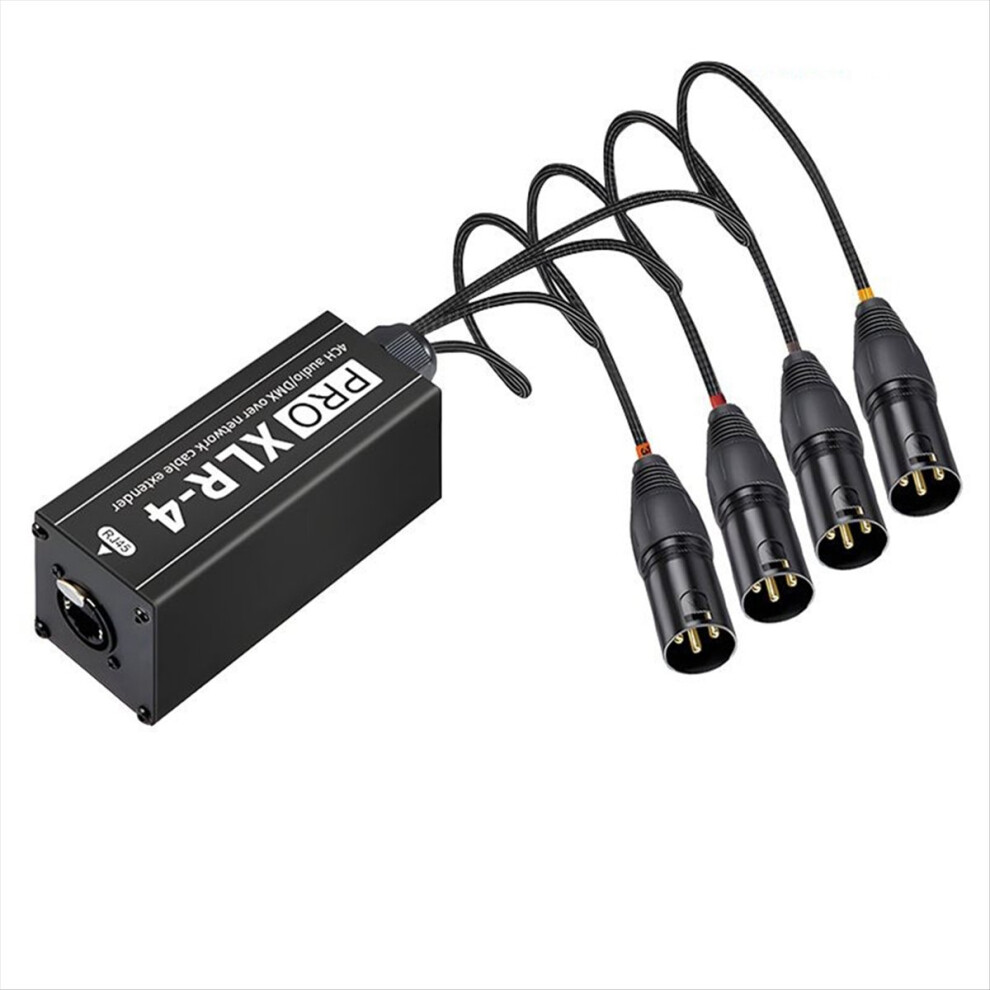 4-Channel Xlr Audio And Network Cable Extender, Dmx512 Signal Extender 4853197672392