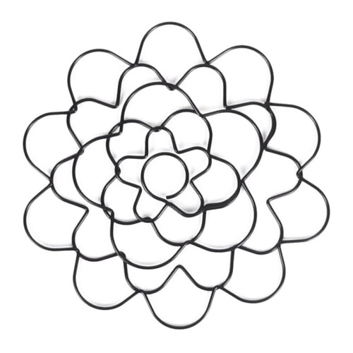 Wire Flower Arranging Tool- Flower Frog, Reusable, Bendable Flower Grid Black 4Inch