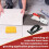6Pcs Tile Tools Set Square Trowel,1 Rubber Grout Float and 2 Sponge fo 6