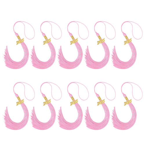 Set mit 10 Quasten für Abschlusskappen mit elegantem-Rosa