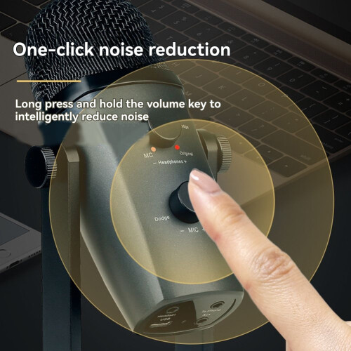 USB Bluetooth Microphone Condenser Mic with Quick Mute, Plug & Play Ca 2