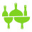 Robust polystyrene paint scraper set for difficult removal tasks, ABS spatula, spatula, multipurpose set, green 1