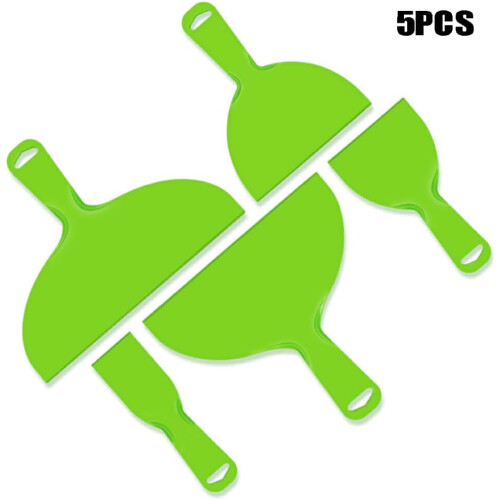 Robust polystyrene paint scraper set for difficult removal tasks, ABS spatula, spatula, multipurpose set, green 2