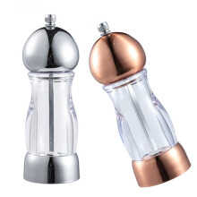 Moulin à épices manuel en plastique pratique,-Argent et or rose