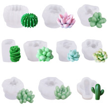 9/10-teiliges 3D-Sukkulenten-Kerzenformen-Set- Zehnteiliges Set
