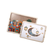 Elegante Holztabletts mit Mondstern-Motiv-Zwei rechteckige Ärmel