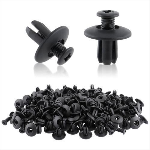 100pcs Nylon Expansion Rivets Liner Door Trim Panel Bumper Shield Reta