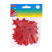 60PCS glinsterende schuimstersticker stervorm zelfklevende-Rood