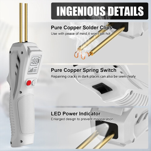 Handheld Wireless Charging Plastic Welding Tool Hot Stapler WelderGun 2