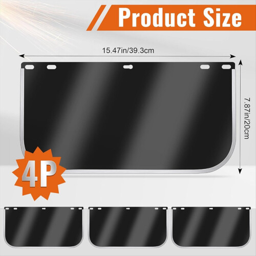 4 Pcs Replacement Lens, 15.47x7.87Inch for Full-Face Coverage Protecti 2