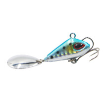 Set di esche da pesca in metallo affondante con lama rotante e amo robusto e affilato per jigging verticale, persico trota luccio, acqua salata e