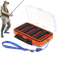 'Angelköderbox, waterproof bait storage box, portable container, jig hooks, accessory case for travel, outdoor, boat, kayak, large'