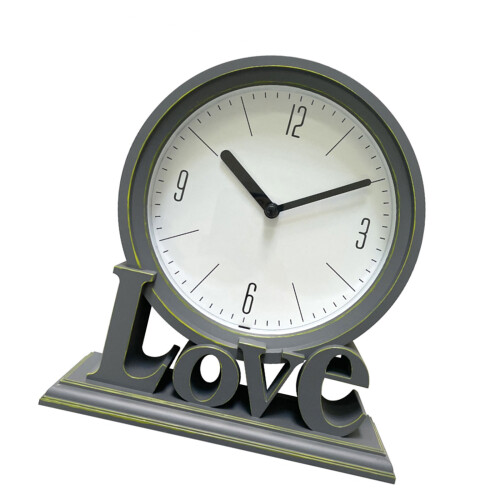 Horloge de bureau élégante avec lettres d'amour,-Style A