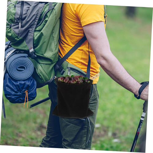 Foldable Harvest Bags for Camping Sturdy Hip Bag with Drawstring 2
