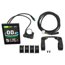 LCD-display voor e-bikes, waterdicht ontwerp en eenvoudig te installeren fietscomputer, kleurenscherm voor duidelijke gegevensweergave.