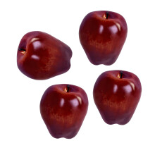 Künstliche Äpfel in leuchtenden Farben als Ornament für