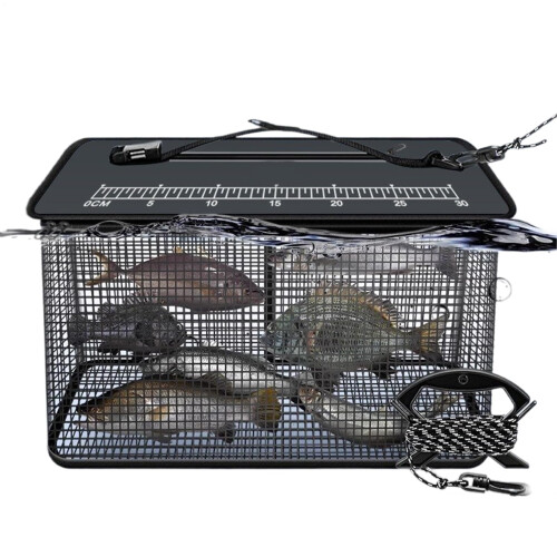 Floating Fishing Basket, 47L Foldable Trap Container, Quality Mesh Design