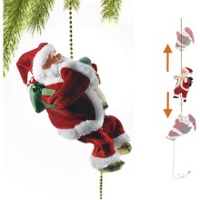 Závěsná ozdoba na baterie, Santa Claus, horolezecké lano, nezapomenutelná dekorace do domácnosti