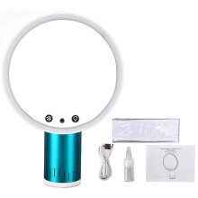 Adjustable Brightness Lighted Makeup Mirror With Bluetooth, Magnifying Rechargeable Vanity Mirror Offers Three Color Lighting Modes For Optimal Makeup