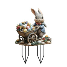 Acrylic Easter Eggs Rabbit Decoration Cute Artificial-OH836
