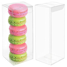 Cajas transparentes, juego de 25 recipientes rectangulares para obsequios, ideales para bodas y fiestas.