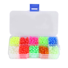 Fermapalla galleggiante Perlina da pesca in plastica Esca luminosa rotonda Kit di uova luminose Acqua salata Acqua dolce Attrezzatura Colori