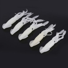 Glow-in-the-dark octopus swimbait voor zeevissen. Ultrarealistische kunstaas met peddelstaart en zachte, lichtgevende coating. Gemaakt van