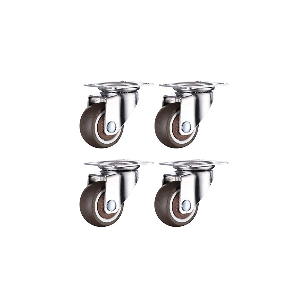 Swivel Castors For Furniture, Trolley Cot, Rubber Wheels, Max Load 75Kg 50Mm 9001264682156