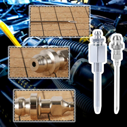 5pcs Grease Needle Tip Kit, Grease Needle Dispenser Hardened Steel Gre 2