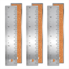 Stück 6-Zoll-Metalllineale mit rutschfester Oberfläche und Korkrückseite