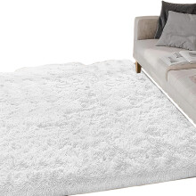 Antiskid Plushes Faux Fluffys NonSlip Carpets for-White
