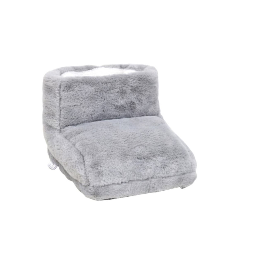 Grey Usb Heated Slippers With Instant Heating Electric Foot Warmer For Office And Cold Weather Â