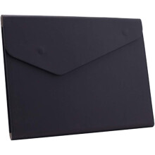 Porte-documents, pochette élégante avec fermeture magnétique, grande capacité, étui en cuir PU imperméable pour le bureau et la maison (couleur