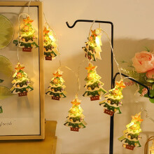 Vánoční stromeček s LED řetězem, vodotěsné venkovní vánoční dekorace na terasu, párty, víla (3M, 20LED)