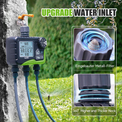 3-Outlet Automatic Water Timer Garden Irrigation Watering System Cont 2