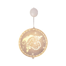 Decorazioni natalizie per interni ed esterni, luci natalizie da appendere alle finestre con illuminazione festiva bianca calda per display luminosi