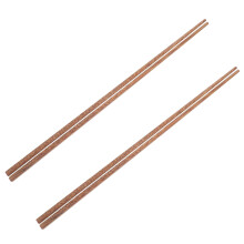 2 Pairs Long Handle Wood Chopsticks Reusable Cooking Sticks Light Brown