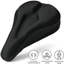Coprisella per bicicletta in gel comodo e resistente, regolabile per adattarsi a diverse biciclette, tessuto in lycra traspirante con imbottitura