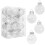 24Piece White Christmas Tree Baubles Set, 6 cm, Plastic Ornaments with Sequ 1