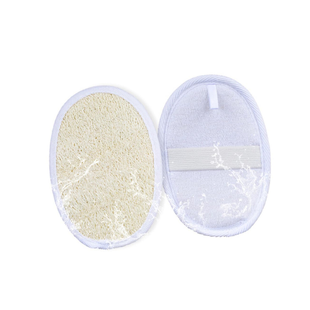 Natural Loofah Sponge Pads 2 Pack Exfoliating Bath Scrubber for Shower Gentle Body Cleanser for All Skin Types
