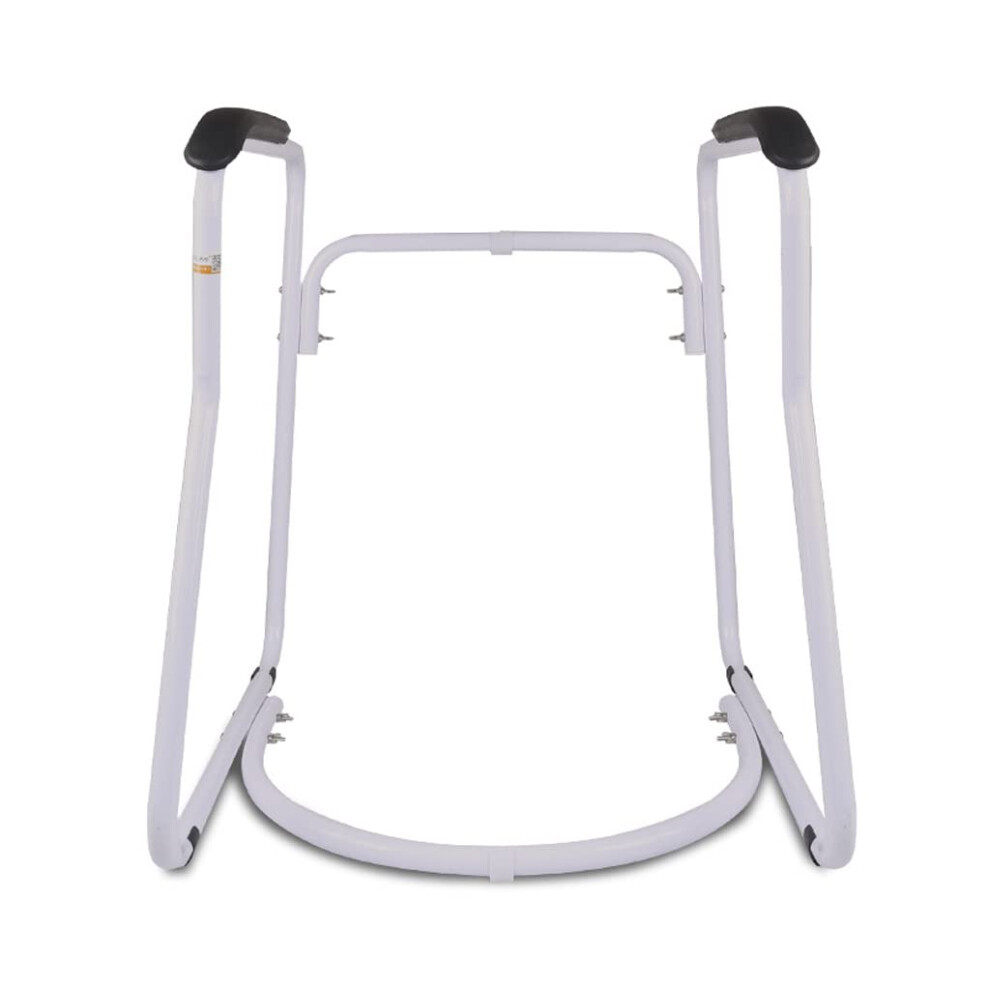 Adjustable Toilet Safety Rails with Ergonomic Handles, NoDrill Bathroom Grab Bars for Elderly