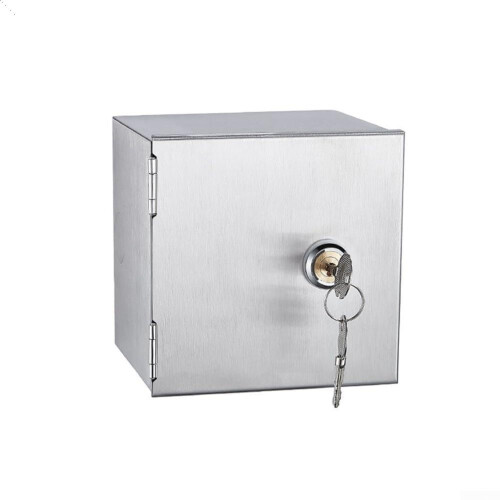 Waterproof Stainless Steel Outdoor Socket Lock Box with Password for AntiTheft Power Protection