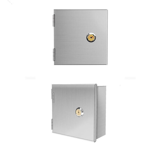 Waterproof Stainless Steel Outdoor Socket Lock Box with Password for AntiTheft Power Protection 1