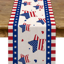 Versatile Home Decor, Machine Washable Runner, Patriotic Table Runner For Independence Day Decoration, American Flag Linen Adds Flair To Your Dining T
