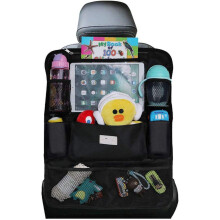 Organisateur de siège arrière avec rembourrage ultra-épais, protection de siège auto imperméable et accessoire de voyage pour enfants et