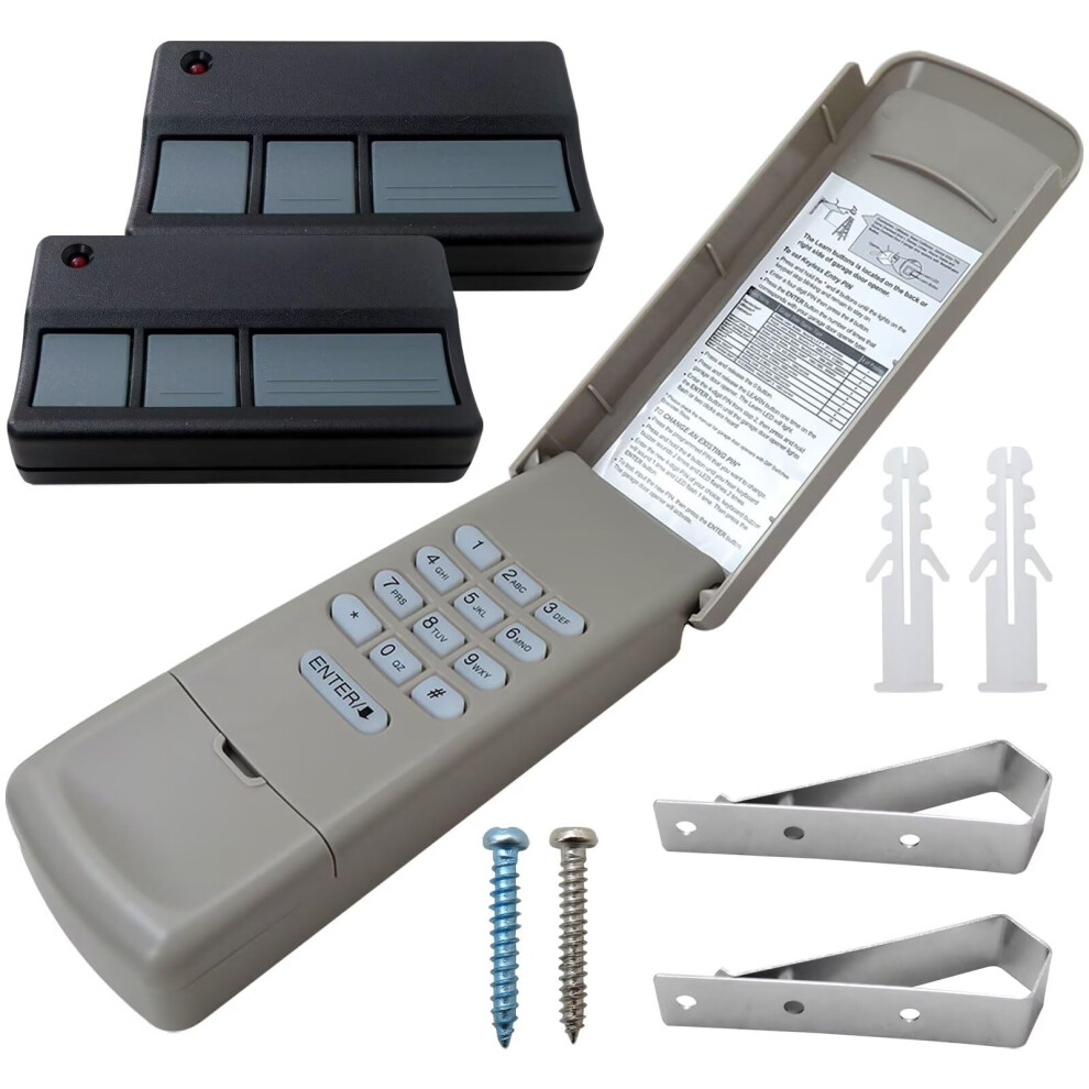 Garage Door Keypad Remote Compatible With Liftmaster Chamberlain Craftsman, Controls 3 Doors, Easy Programming 9323874684772