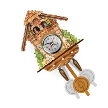 Horloge murale coucou en bois traditionnelle pour-Style C