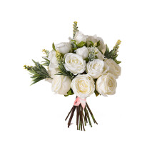 Luxurious Silk Rose Bouquets, Long-Stemmed Silk Roses for Artificial Wedding Flowers and Table Centerpiece Decor, DIY Home Decor, 38Cm