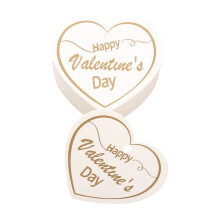 100pcs Valentine Heart/Round Labels for Candy Bag-120 white